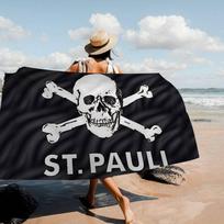 F-FC S-St. P-Pauli spausdintas mikropluošto paplūdimio rankšluostis Alpinizmas Joga Paplūdimys Plaukimas Bėgimas Sugeriantis minkštas rankšluostis W30*H60(CM)