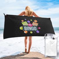 Come For Bingo Game Beach Towel Soft Microfiber Quick Dry Absorbent Quick Towels For Bath W30*H60(CM)