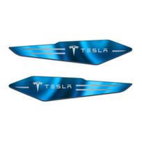 2 vnt./rinkinys Automobilio 3D Atspindintis Metalinis Kėbulo Sparno Ženklelis Lipdukas Tesla Model 3 Model S Model X Coil Mod WYE K80 Roadster Invader