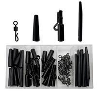 60Pcs Carp Fishing Tackle Box Carp Clip Fishing Tackle Tool Anti Tangles Sleeve Stopper Tail Carp Terminals Tackle Set 1