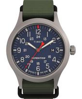 Timex Expedition Scout 40mm Men's Analog Watch INDIGLO Backlight Luminous Hands 50m Water Resistant Green 24-Hour Rugged Outdoor Classic