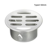 50/63/75/83/110mm Balcony Roof Garden Drainage Cover Round Stainless Steel Anti-blocking Outdoor Floor Drain Rain Pipe Cap