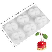 Food Grade Silicone Mousse Cake Mold Cherry French Fruit Shape for Professional Baking Party Pastry Kitchen Use