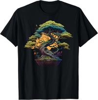 Bonkei Miniature tree on Japanese Bonsai Tree Gift Unisex T-Shirt 4XL