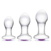 Glas Bling Bling stiklinių analinių kaiščių rinkinys 3 vnt