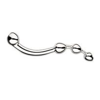 Dvipusis metalinis dildo G taškui ir analiniam kanalui 20 cm Njoy fun wand