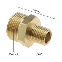 Pressure Washer Adapter M22 x 1.5 Male Thread to G1/4 Inch Male Connector Brass Coupling Reducer Hose Connector Adapter for Hose