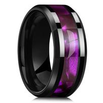 Fashion 8mm Men Stainless Steel Norse Viking Runes Rings Inlay Koa Wood Rings For Men Women Wedding Band Zircon Gift Wholesale 6
