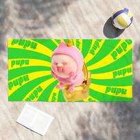 Cute Cartoon K-Kobito-S Towel Shower Sauna Travel Spa Quick Dry Gym Accessories Soft Large Beach Towels W30*H60(CM)