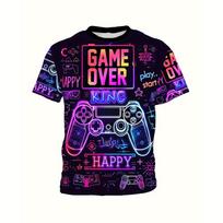 New Game Graphic 3d Printed T-shirt For Men Kids Spring Short Sleeves Tops GamePad Summer Street Casual Tee Shirts S