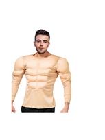 Suaugusiųjų vyriškas raumenų kostiumas T-shirt su netikrais pilvo raumenimis Helovino Cosplay One size fits all