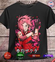 Sakura Haruno Shirt Naruto Shippuden Kakashi Anime Unisex Tee T-Shirt All Size M