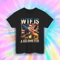 WTF Yra Kilometras Marškinėliai Juokingi JAV Patriotiški Ginklas Erelis Burgeris Vėliava Marškinėliai S-5XL L