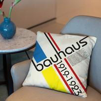 Famous B-Bauhaus Designs Cushion Cover 2-in-1 Reversible Plush Pillow Cover | Car/Sofa/Bed | Perfect Gift 12x12Inch