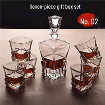 Handun 7-Piece Glass Decanter & Wine Glass Set