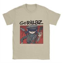 Gorillazs Mens T Shirts Awesome Tee Shirt Short Sleeve Round Neck TShirt Pure Cotton Unique Womens Tops S