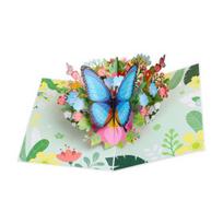 Butterfly 3D Pop-Up Birthday Card Handcrafted Surprise Greeting Card with Intricate Cut-Out Design Unique Gift for Friends Family Anniversary Wishes