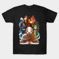 Men Black Print T-shirt Avatar Team No-Cut Transfer Paper Print Cotton Tshirt S juoda