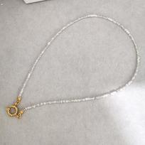 Imitation Pearl Necklace Women Choker Seed Beads Rainbow Stainless Steel Clasp Sailor Buckle Base Chain Gold Color Boho 42cm