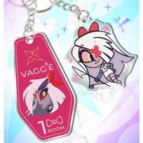 Acrylic Key Buckle for Alastor Lucifer Charlie Vox Adam The Exorcist Anime Cartoons Acrylic Key Chain Student Backpack Pendant 2PSC