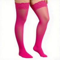 Slimming Thigh High Long Stockings Women'S Plus Size Lace Sexy Elastic Fashion Legs Big Size Stocking For Comfort Long Socks Xxl One Size
