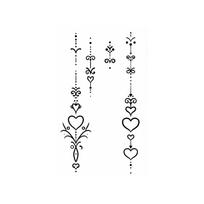 Maroon Color Henna Tattoo Stickers Mehndi Designs Flower Instant Decals Waterproof Ethnic Style Hand Tattoo Wedding Party