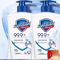 Safeguard Pure White Fragrant Antibacterial Hand Wash (2x420g Family Pack)