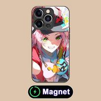 HSR Rappa Glass MagSafe Mobile Phone Case for iPhone 17 16 15 14 13 12 11 Air Pro Max Plus Mini Colorful Cover iPhone 11 Pro Max