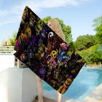 F-Fnaf F-Five-N-Nights-At-F-Freddys Anime Bath Towel Microfiber Soft Water Absorbing Breathable For Kids Cartoon Beach Towel W30*H60(CM)