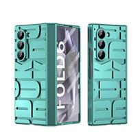 Slim Fashion for Samsung Galaxy Z Fold 6 5 4 3 Case Plastic Clear Back Hinge Protective Film Cover Fashion Stunning Color Colorful Samsung Z Fold 6&Case žalia