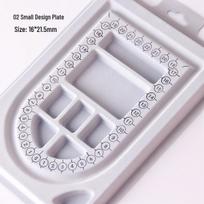 „Pasidaryk pats“ karoliukų dizaino lėkštė su matavimo svarstykle, skirta karoliui ir apyrankėms small design plate (1 piece)