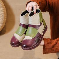 Žieminiai stambios platformos sniego batai moterims Šiltas dirbtinio kailio pamušalas Ankle Booties Batai su šoniniu užtrauktuku Moteriški odiniai neslystantys trumpieji batai vaikščiojimui 35 bordinė