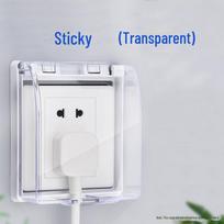 Skaidrus vandeniui atsparus lipnus jungiklio lizdo dangtelis vonios kambariui 86-type adhesive splash guard skaidri