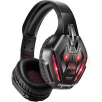 PS5 Gaming Earphones for PS5/4 PC Switch Q10 Xbox One with Stereo Sound, Detachable Microphone, Bluetooth Earphones for Laptops/phones/tablets 3.5mm connector juoda/raudona