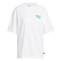 Adidas Golf Knygų Klubo Grafikos Negabaritinis Marškinėlis Minkštas Patogus Madingas Universalus Trumpomis Rankovėmis Nuleistais Petimis T-Marškinėlis Moteriški Viršutiniai Drabužiai Baltas JI9500 S