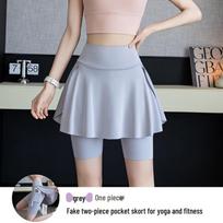 Women's Plus Size Two-Piece Skirt Shorts with Pockets - Summer Cycling & Yoga Wear M (80-100 jin)