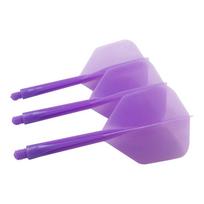 3Pcs Integrated Dart Flights and Shafts 2BA Plastic Professional Dart Flights Anti-Drop for Indoor Outdoor Playing violetinė