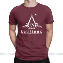 Kali Linux Operating System Hacking And Security T Shirt Men's 100% Cotton T-Shirt Backtrack Ubuntu Mint Tees Clothes Plus Size S