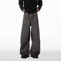 Women's Black Gothic Striped Long Pants Baggy Sweatpants Harajuku Y2k Emo Vintage Oversize Trousers Japanese Style Clothes XXXL juoda