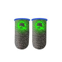 Gaming Finger Sleeve Ultra-thin Silver Fiber Breathable Luminous Touch-Screen Fingertips Finger Cots edge 1 pair mėlyna