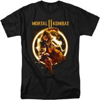 A&E Designs Mortal Kombat 11 T-Shirt Scorpion Black Tee S juoda
