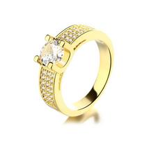 2026 Accessories Women's Wedding Ring Light Luxury Gypsy Star Micro-inlaid Zircon Ring Premium Sense Plated 18K Four-claw Ring no. 5