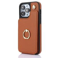 Ring Crossbody Leather Wallet Card Solt Phone Case for iPhone 16E 16 Pro Max 15 14 Plus 13 12 11 X SE 2022 Flip Purse Cover Bag iPhone 15 ruda