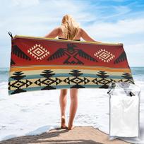 Thunderbird Native American Pattern Beach Towel Soft Microfiber Quick Dry Absorbent Quick Towels For Bath W30*H60(CM)