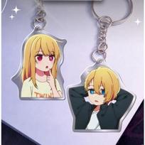 Anime Cartoons Acrylic Key Buckle for Oshi No Ko Akane Kurokawa Kana Arima Ruby Aqua Ai Hoshino Decoration Pendant Birthday Gift