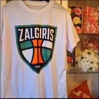 Vyriški ZALGIRIS 1944 Krepšinio Logotipo Marškinėliai Vintage Sporto Komandos Spaudinys Medvilniniai Marškinėliai Laisvalaikio Kvėpuojantys Streetwear Viršus Patogūs S juoda