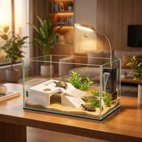 for Reptile Habitat, Multifunctional Ramp Bearded Dragons, Water S 21.5cmx17cmx6cm