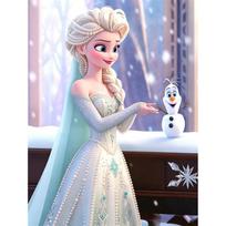 Disney Pearl Painting Frozen Elsa and Olaf 5D DIY Pearl Picture Crafts for Adults/Beginners Gift Ideas Home Decor 40x50 gray