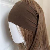 Sweat Absorbing Cotton Elastic Headband Soft Sports Hairband Fashion Wide Knitted Headband  Daily kava