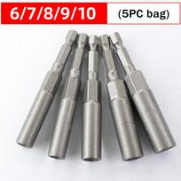 1set 5.5-19mm Electric Nut Driver Drill Bit Set Impact Socket Adapter Hexagonal Screwdriver Bit Nut Wrench Power Tool Accessorie